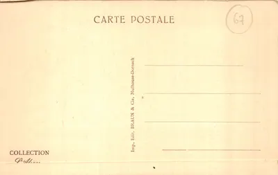 Colmar — Le Monument Bruat — éditeur BRAUN & Cie, Mulhouse-Dornach, n° 1456 — 뒷면
