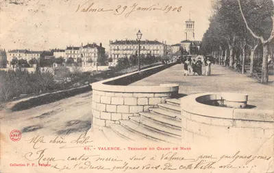 Valence - Terrasse du Champ de Mars — éditeur A.B.&C. n°85