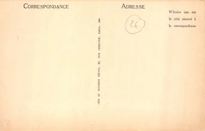 Valence — La Cathédrale — Porte Nord — éditeur LL — 뒷면