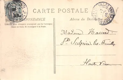 Marseille - La Mairie — éditeur Phototypie E. Lacour, n°6 — Verso