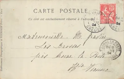 Château de Relibert — Environs d'Évaux-les-Bains (Creuse). — Château de Relibert — Éditeur PINTHON, Phot — Verso