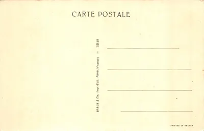 Musée de Montpellier — G. Courbet — L'Homme à la pipe — éditeur BRAUN & Cie, Imp. & Edit. (France) — Verso