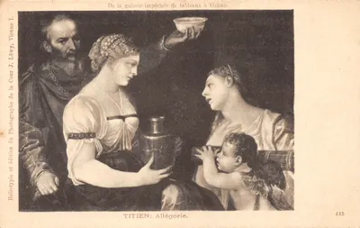 Titien : Allégorie — tableau de la Galerie impériale à Vienne — édition J. Lówy, n° 443