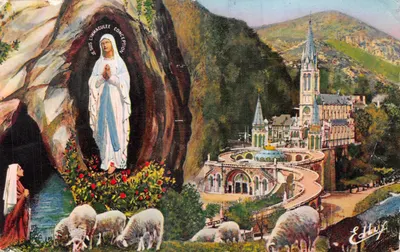 Lourdes — Apparition de Notre-Dame de Lourdes — Édition P. Doucet, n° 108B