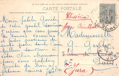 Gavres — Rochers de la Côte de la Mer Sauvage — Collection Laurent-Néa, n° 4073 — 뒷면
