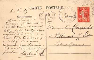 Ruines du Château de Sorel — Portail du XVIIe siècle — Ch. Foucault, édit., Dreux — Verso