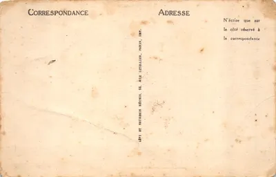 Tlemcen — Cascade d'El-Ourit — LL. Éditeur LL. N° 112 — 뒷면