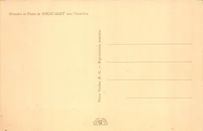 Ossuaire et Phare de Douaumont — avec Cimetière — Photo Verdun M.C — Verso