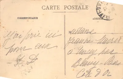 Jeanne d'Arc brûlée vive à Rouen — Les Fresques du Panthéon, éditeur J.-E. Lenepveu, n° C. V. - 512 — Verso