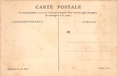 Arles — Klasztor Świętego Trofimego — wydawca Agenda P.L.M. 1928 — Rewers
