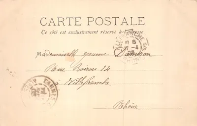 Ile St. Honorat — Monastère — Edit. W. Stocker, Cannes n°192 — Verso