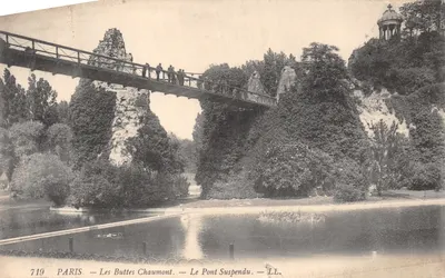 Paris — Les Buttes Chaumont — Le Pont Suspendu — LL. n°719