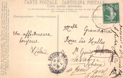 Chamonix. Le Mont Blanc, vue prise du Brévent — Les Glaciers de Bossons et Taconaz. Éditeur : Cartolina Postale — Rewers