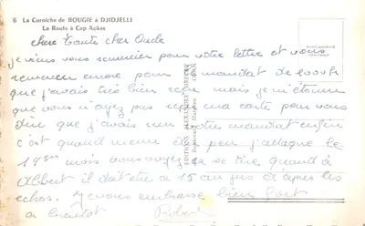 La Corniche de Bougie à Djidjelli — Route à Cap Aokas — Éditions Alexandre Sirecky, Oran — 뒷면