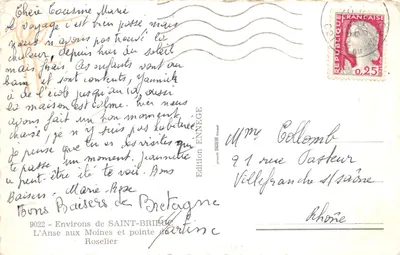 L'Anse aux Moines et pointe de Roselier — Environs de Saint-Brieuc — Édition Ennenge — 뒷면