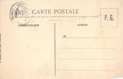 Dauphiné - Grande-Chartreuse - Entrée du Désert — éditeur P. Gaude, Grenoble, n° 629 — Verso