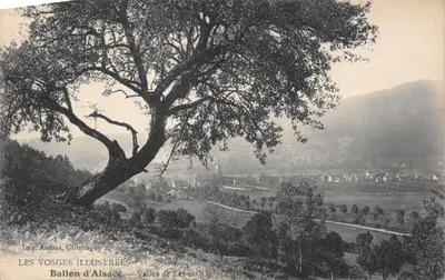 Ballon d'Alsace — Vallée de Lepuix-Gy — vue panoramique avec édifice religieux en arrière-plan, éditeur Imp. Andres, Giromagny