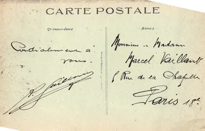 Bressuire — Plac Gare — figura dwóch dzieci na podstawie, wydawca ANNAUD ET NOELAS, n°16 — Rewers