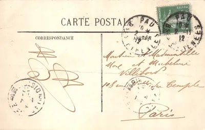 PAU (Bassès-Pyrénées) — Vue Générale — L. Éditeur L. n° 2302 — Verso