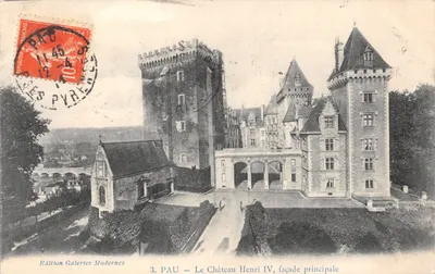 PAU — Le Château Henri IV, façade principale — Édition Galeries Modernes, n°3