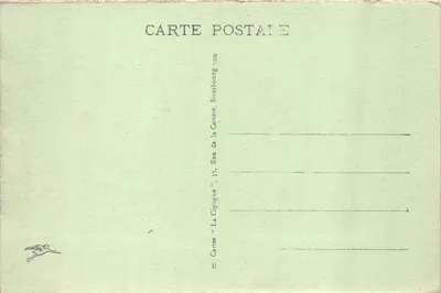 Colmar — Place de la Gare avec la tour de l'horloge — éditeur « Cartes « La Cigoglie » Strasbourg, Rue de la Course — 뒷면