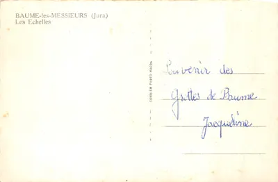 Baume-les-Messieurs — Les Échelles — éditeur Combier Photo Macon — 뒷면
