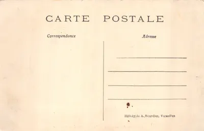 Parc de Versailles — La Nymphe à la Coquille — Héliotype A. Bourdier — 뒷면