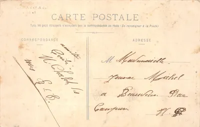Soir de Noce dans les Landes — La Roeste — F. Berniède, phot., Arizaux (Landes) — Verso