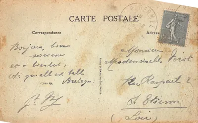 Ploermel — La Cascade — éditeur Arnaud et Nazais, imprimeurs à Nantes, n° 37 — Verso