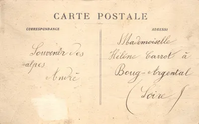Le Fort Grouchy, dit fort Moyen ou de Tournoux — vue du fort encaissé dans un canyon, éditeur Collection Maurel, n° 83 — Verso