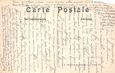 L'Église — éditeur B. Schrött et fils, Visa Belfort 276 — Verso