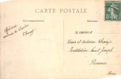 Charlieu (Loire) — Le Porche de l'Abbaye des Bénédictins — B. F. PARIS — 뒷면