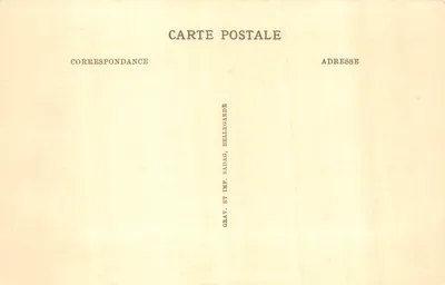 Le Moutier-d'Auhun (Creuse) — Fond de panneau d'une stalle de droite — Grav. et Imp. Bellegarde — Verso