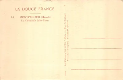 Montpellier — Cathédrale Saint-Pierre — éditeur YVON — 뒷면