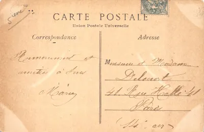 Paris — Hôtel et Musée de Cluny — Édition de la Carte Postale — 뒷면