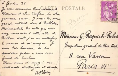 Anzy-le-Duc — Ancienne église romane (XIe et XIIe siècles) et tombeau du B. Hughes, compagnon du B. Bernon fondateur de Cluny — L. François, Mareilgy — Verso