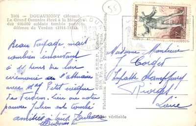 Douaumont — Duży Ossuar — wydawca Greff — Rewers
