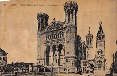 LYON — Notre-Dame de Fourvière. La Façade — Éditeur : Lévy, Lévy et Neurden réunis, Paris