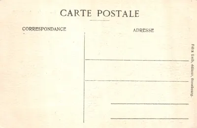 Ruine de Landsberg — château en ruine avec tour centrale et arbres — éditeur Felix Luidt, Strasbourg — 뒷면