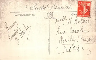 Bordeaux — Une Allée au Jardin Public — LL. — Éditeur SELECTA, n° 48 — 뒷면