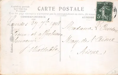 Lourdes — Allée de l'Esplanade — Éditions Limoges — 뒷면