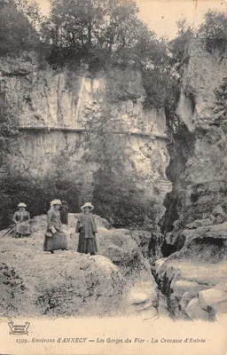 Environs d'ANNECY — Les Gorges du Fier - La Crevasse d'Entrée — E. ROYNAUD GOTTIER CHAMBERY n°2599