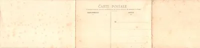 Carte triple Pietre murale de l'ancienne Abbaye de la Chaise-Dieu — Scènes de la vie monastique — Éditeur : Paris, St. Grégoire — Verso