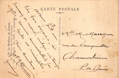 Basilique de Lisieux — vue générale du cimetière — Éditions C.B.S.T. Lisieux — 뒷면