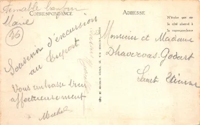 Le Tréport — Effet de vagues à la Jetée — LL — Verso
