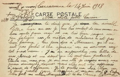 Carcassonne — Montée de la Porte d'Aude — Éditeur E. Lefebvre & Cie — Verso