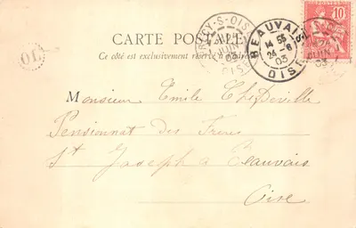 Château de Chantilly — Vu du Parc — B.F., PARIS — Verso