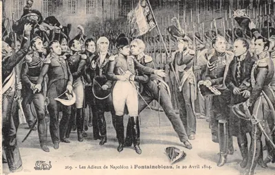 Les Adieux de Napoléon à Fontainebleau — scène historique — éditeur S.R.B. n° 269