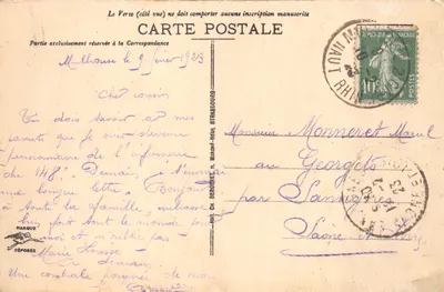 Mulhouse — Église Protestante St-Étienne — éditeur MARQUET, n°8 — 뒷면