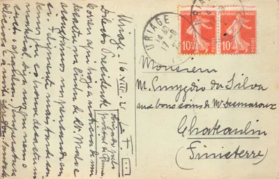 Uriage-les-Bains — Ujęcie termalne — Wydawca E.R. nr 1015 — Rewers